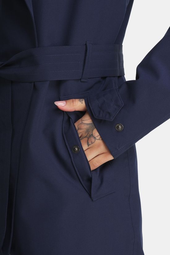 agu Urban Outdoor Trenchcoat Long Dames Navy Blue