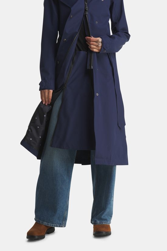 agu Urban Outdoor Trenchcoat Long Dames Navy Blue