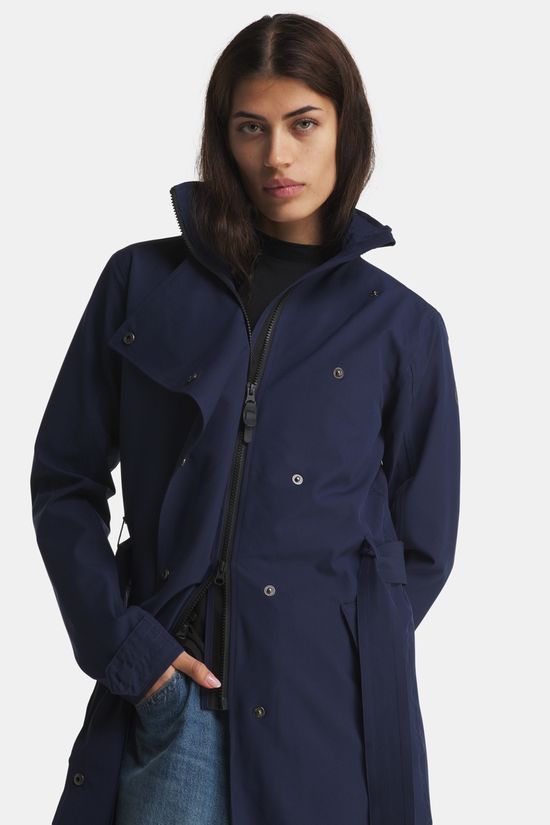 agu Urban Outdoor Trenchcoat Long Dames Navy Blue