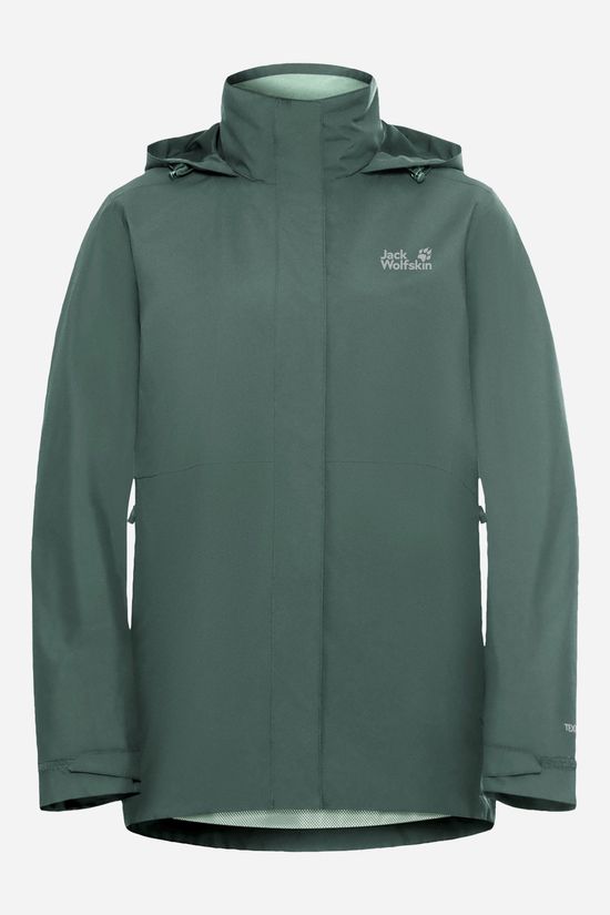 Jack Wolfskin Rotwand 3-In-1 Jas Dames Dark Green/Dark Green