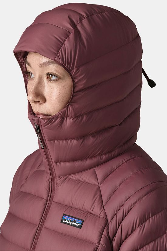 Patagonia Down Sweater Hoody Donsjas Dames dark red