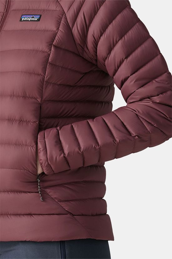 Patagonia Down Sweater Hoody Donsjas Dames dark red