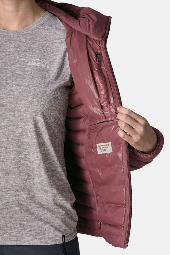 Patagonia Down Sweater Hoody Donsjas Dames dark red
