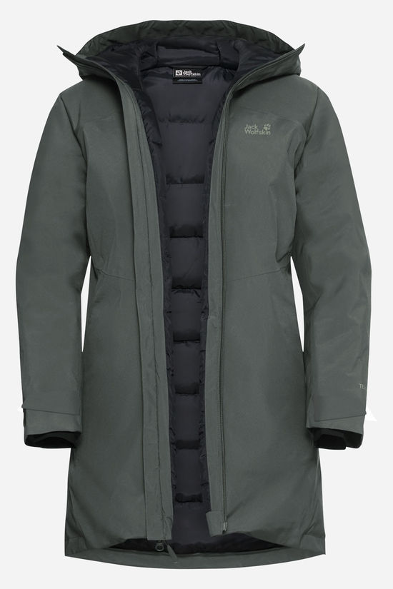 Jack Wolfskin Icecape 2L Down Ins RDS Winterjas Dames dark green