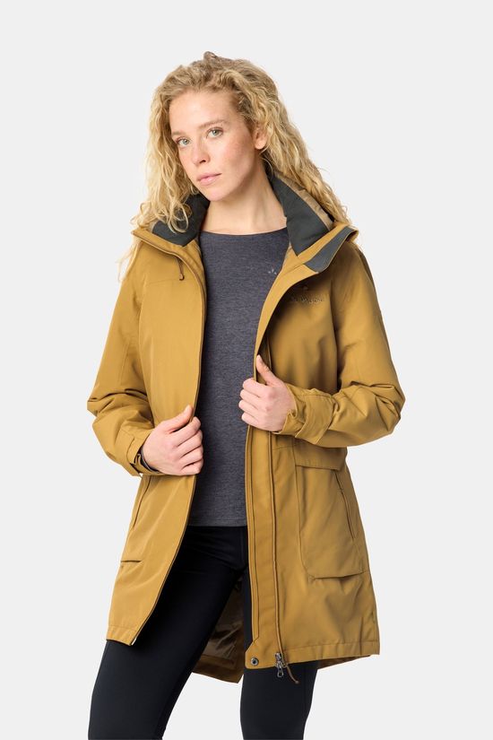 Vaude Skomer Winter Parka Iii Gevoerde Jas Dames Camel Brown