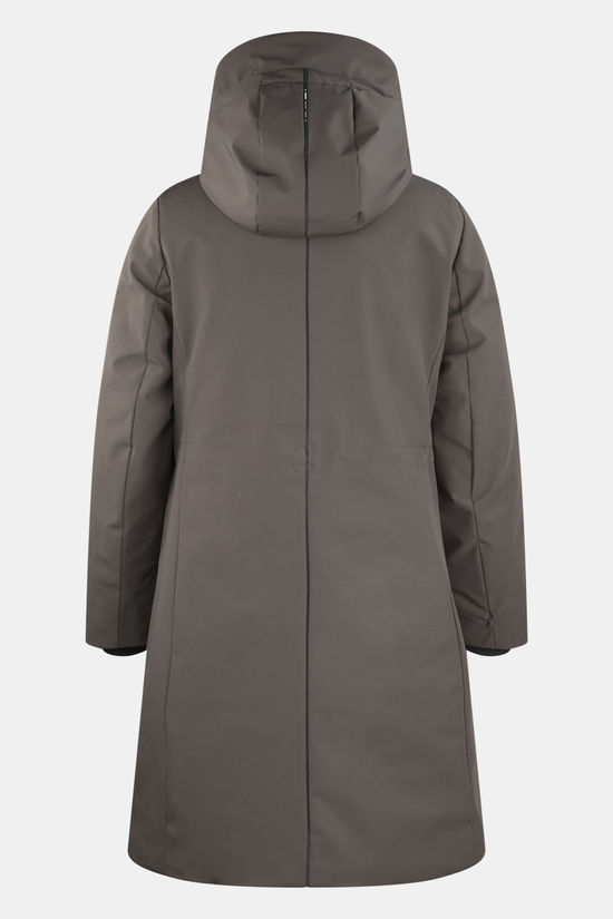 Krakatau Wear Gaia Technical Fabric Long Parka Dames Olive Green