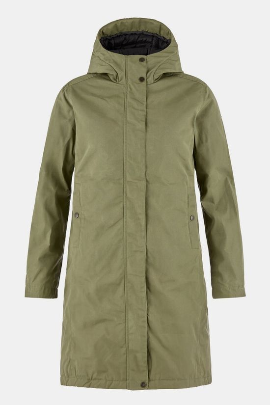 Fjällräven Kiruna Hydratic Gewatteerde Regenparka Dames dark khaki