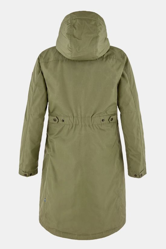 Fjällräven Kiruna Hydratic Gewatteerde Regenparka Dames dark khaki