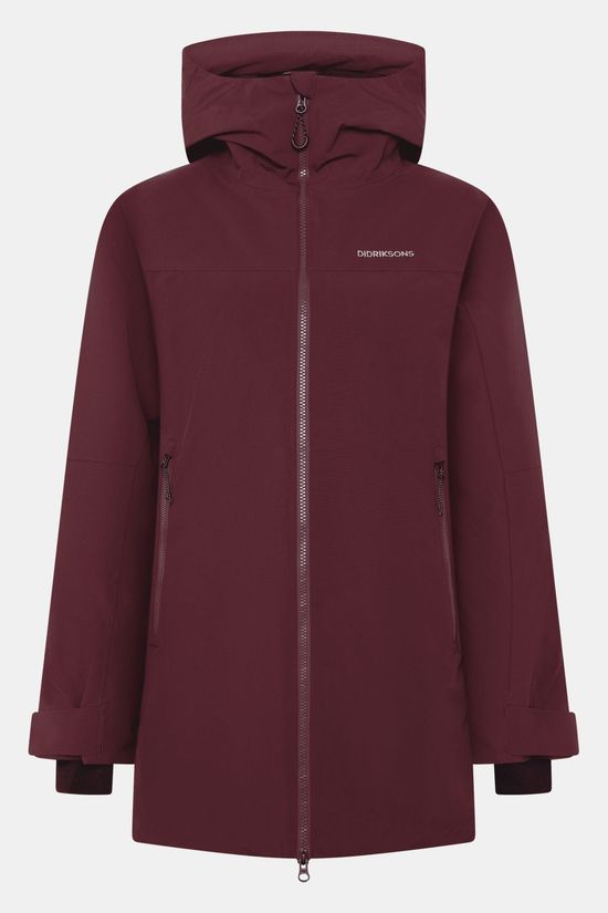 Didriksons Marget Gevoerde Parka Dames Bordeaux / Maroon