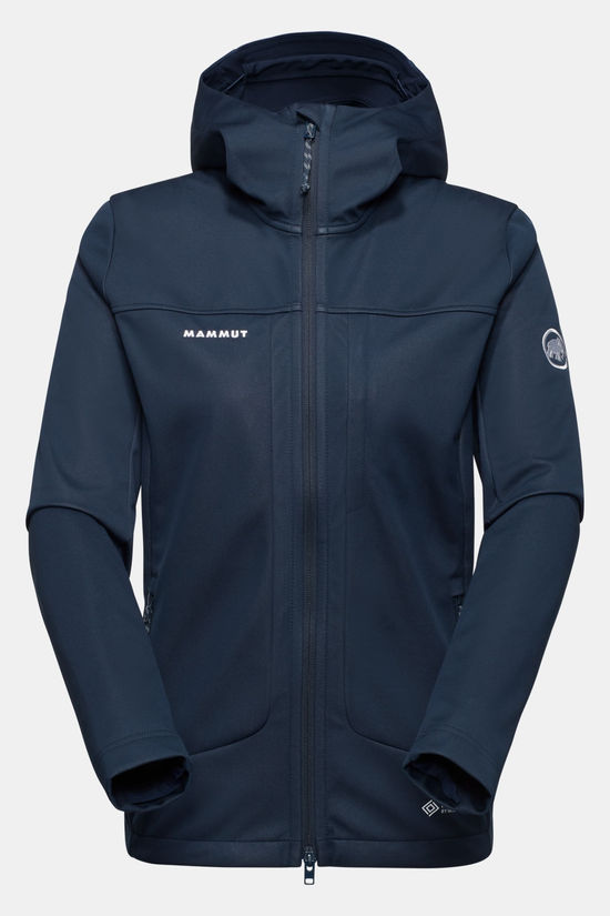 Mammut Ultimate VIII SO Hooded Softshell Jas Dames Navy Blue