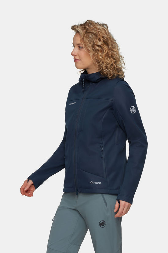 Mammut Ultimate VIII SO Hooded Softshell Jas Dames Navy Blue