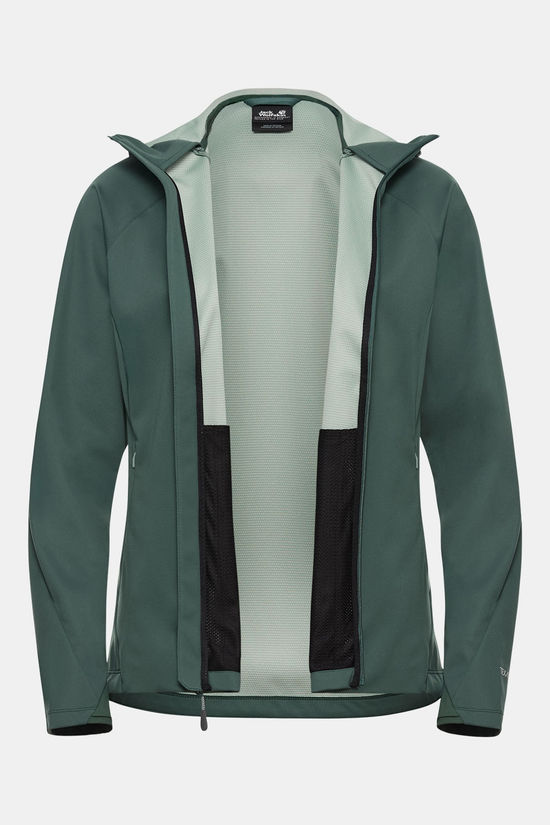 Jack Wolfskin Skyvail Softshell Jas Dames dark khaki