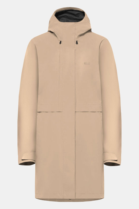 Jack Wolfskin Terraview 2L Coat Parka Dames Beige