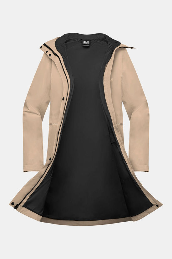 Jack Wolfskin Terraview 2L Coat Parka Dames Beige