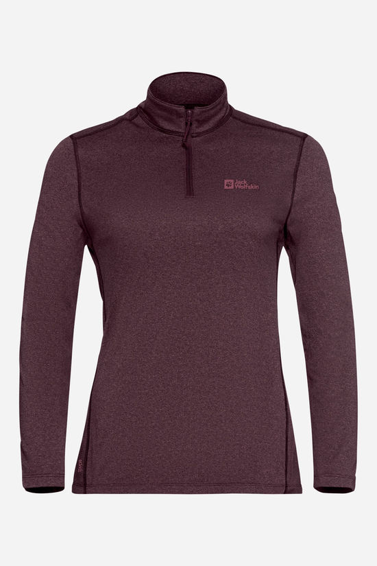 Jack Wolfskin Sky Thermal HZ Thermoshirt Dames Bordeaux / Maroon
