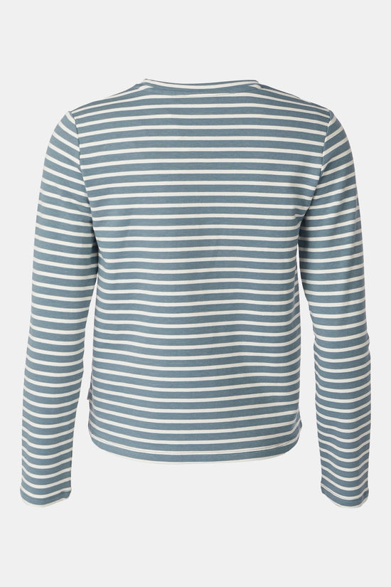 Ayacucho Aira Midweight Striped Top Dames Jade/White