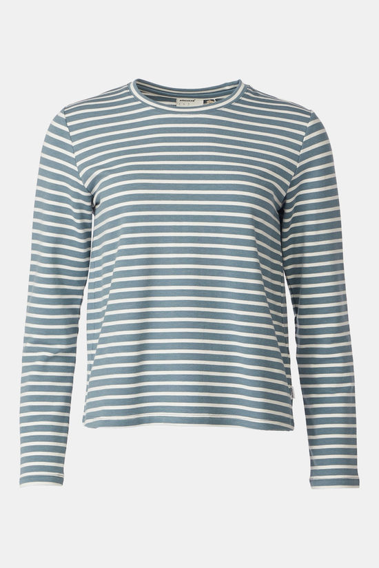 Ayacucho Aira Midweight Striped Top Dames Jade/White