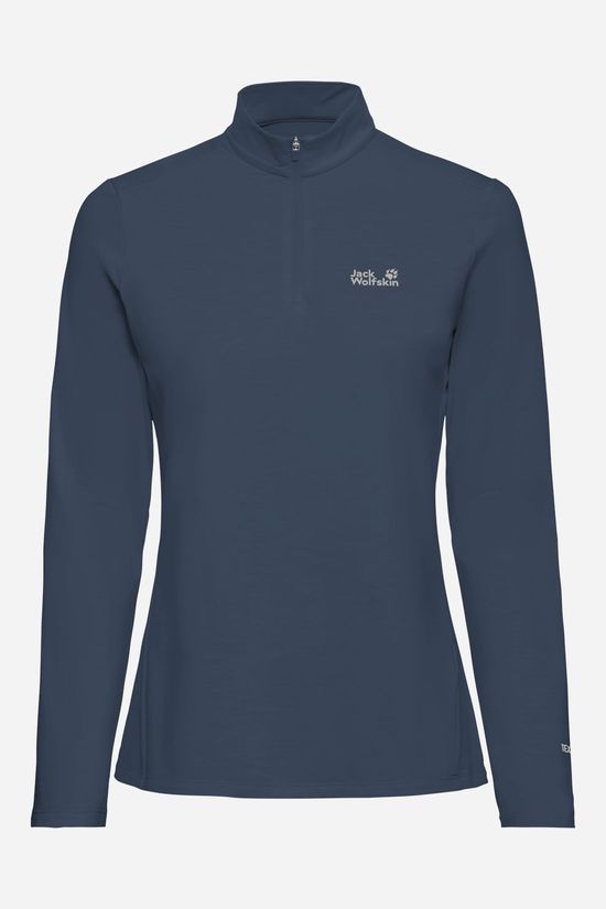 Jack Wolfskin Trail Half Zip Shirt Met Lange Mouwen Dames Navy Blue