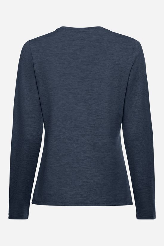 Jack Wolfskin Trail Shirt Met Lange Mouwen Dames Navy Blue