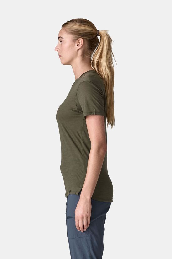 Patagonia Capilene Cool Merino T-Shirt Dames dark khaki