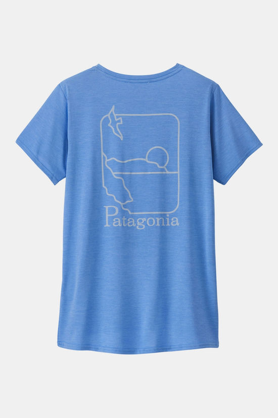 Patagonia Capilene Cool Daily Graphic Shirt - Waters Dames light blue/blue