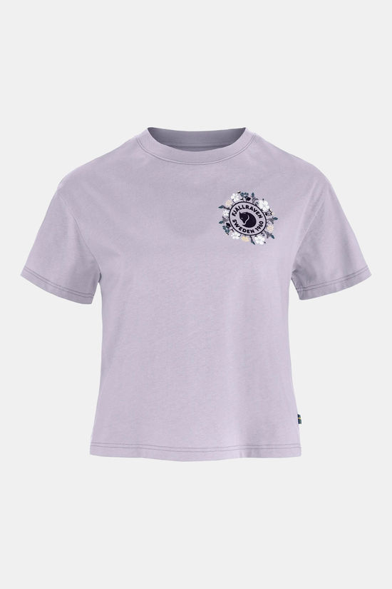 Fjällräven Fjällblomster Logo T-Shirt Dames Lilac