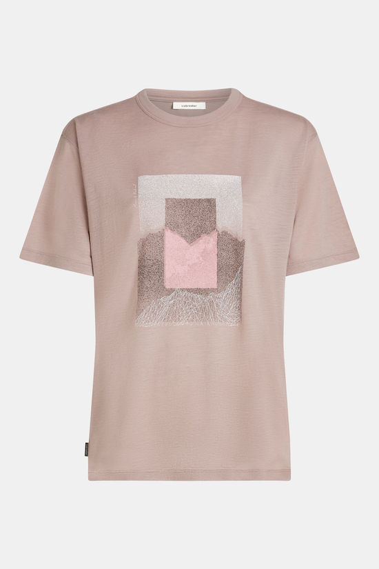 icebreaker  Merino 150 Tech Lite Mountain Shift Tee light pink