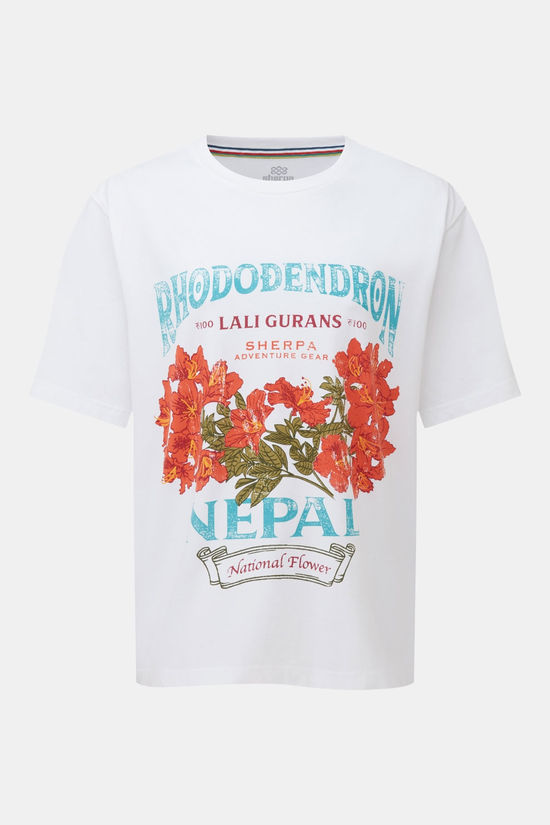 Sherpa Tarcho Rhododendron T-Shirt Dames off white
