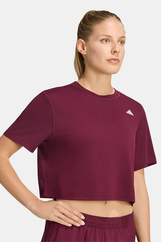 adidas Train Essentials Boxy Workout T-Shirt Dames Bordeaux / Maroon