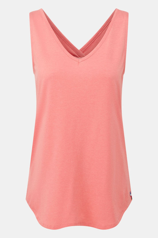 Sherpa Bali V-Neck Tank Top Dames mid red