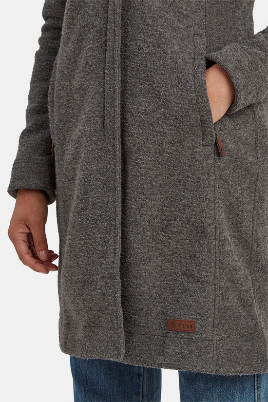 Sherpa Lhamu Fleecevest Dames dark grey/mid yellow