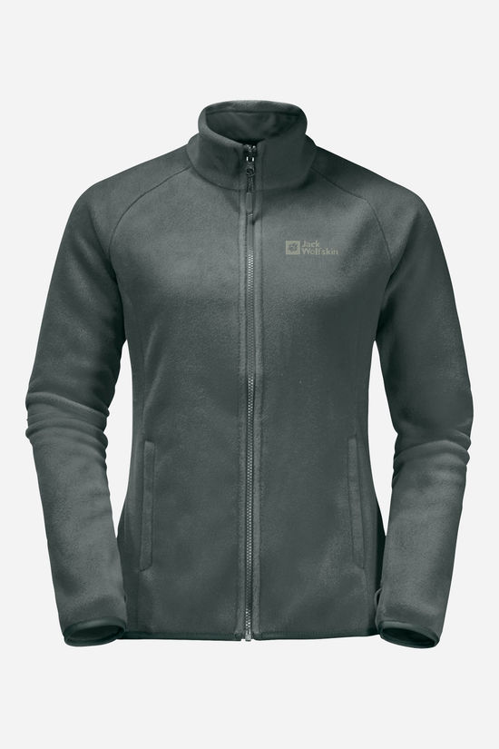 Jack Wolfskin Moonrise FZ Fleecevest Dames mid green/dark green