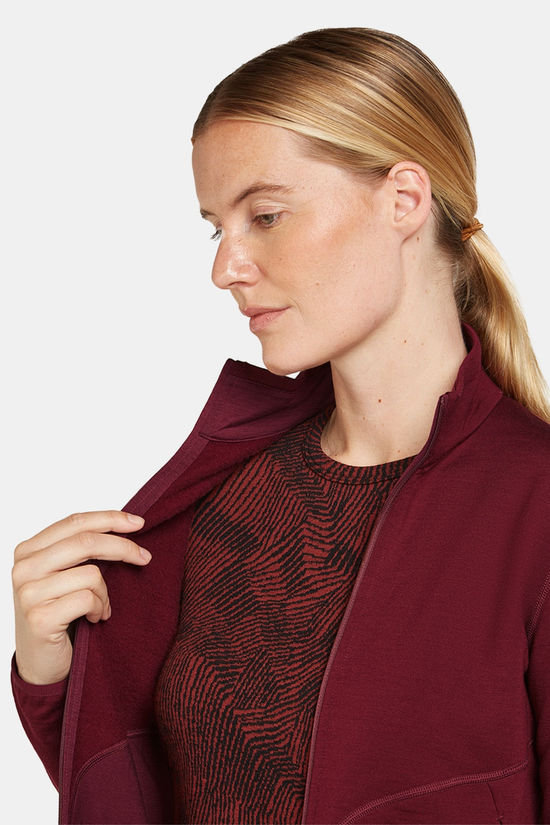 icebreaker Merino 560 Realfleece Elemental Vest Dames Bordeaux / Maroon