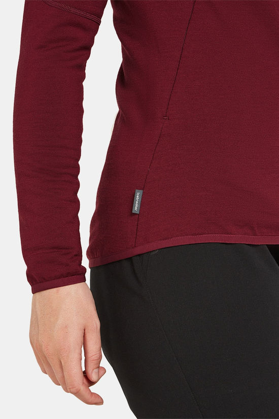 icebreaker Merino 560 Realfleece Elemental Vest Dames Bordeaux / Maroon