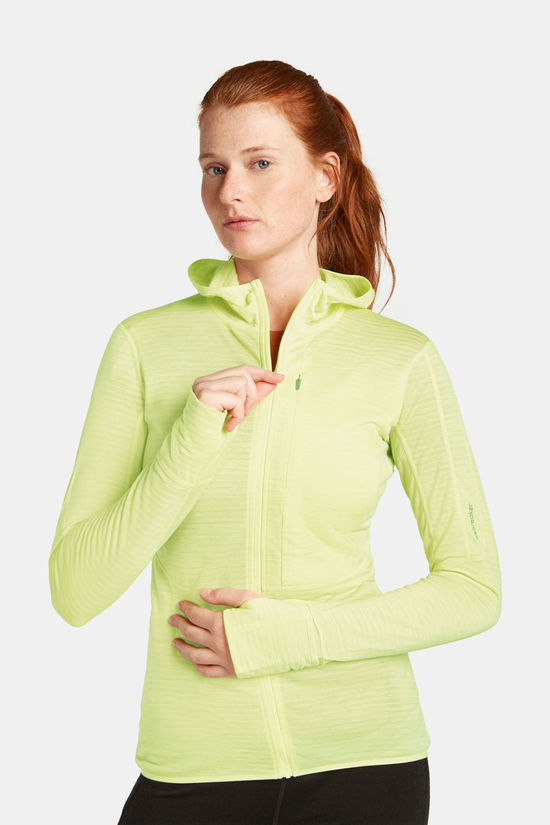 icebreaker 200 RealFleece Descender LS Zip Vest Dames light yellow