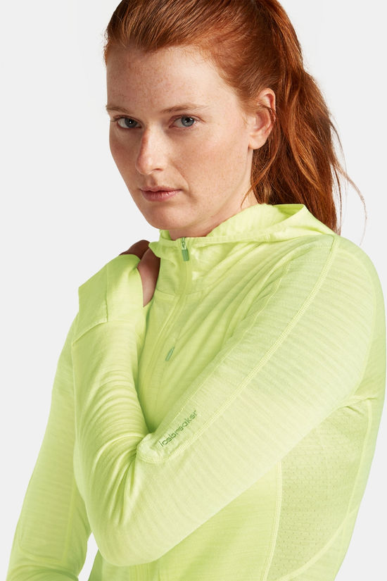 icebreaker 200 RealFleece Descender LS Zip Vest Dames light yellow