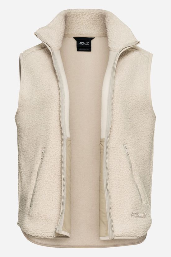 Jack Wolfskin High Curl Fleece Bodywarmer Dames Beige