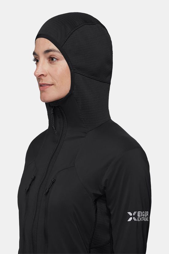 Mammut Eiger Nordwand In Flex Air Hybrid Hooded Jacket Wo Fleecevest Dames Black
