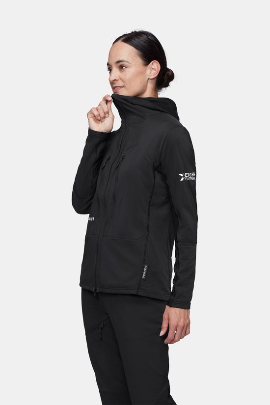 Mammut Eiger Nordwand In Flex Air Hybrid Hooded Jacket Wo Fleecevest Dames Black