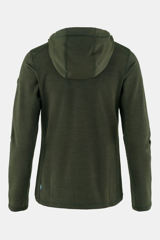 Fjällräven Keb Hoodie Fleecevest Dames dark khaki