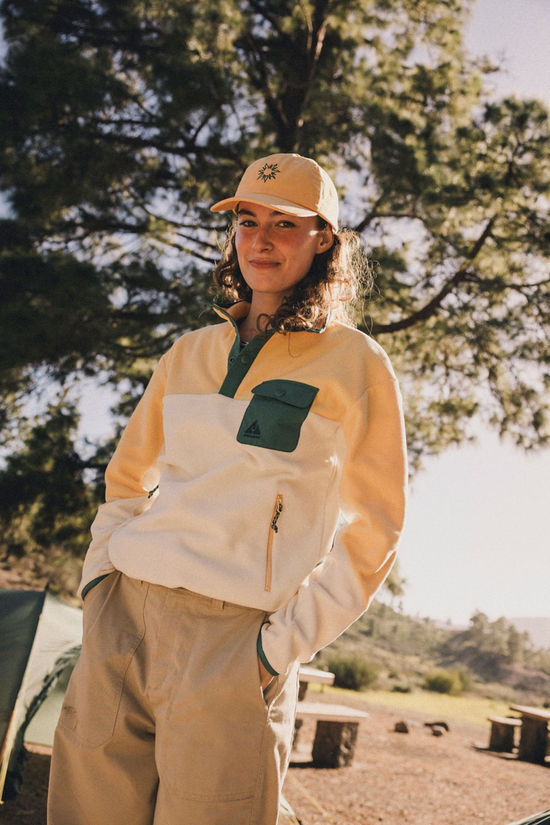 Ayacucho Peniche Micro Fleece Snap Pullover Dames Light Yellow/Assorted / Mixed