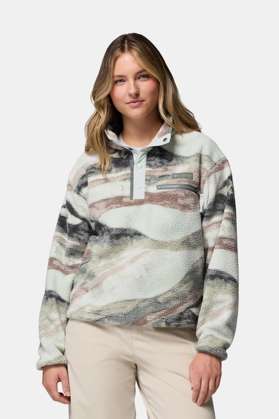 Columbia Helvetia II Printed Cropped Fleece Dames Groen