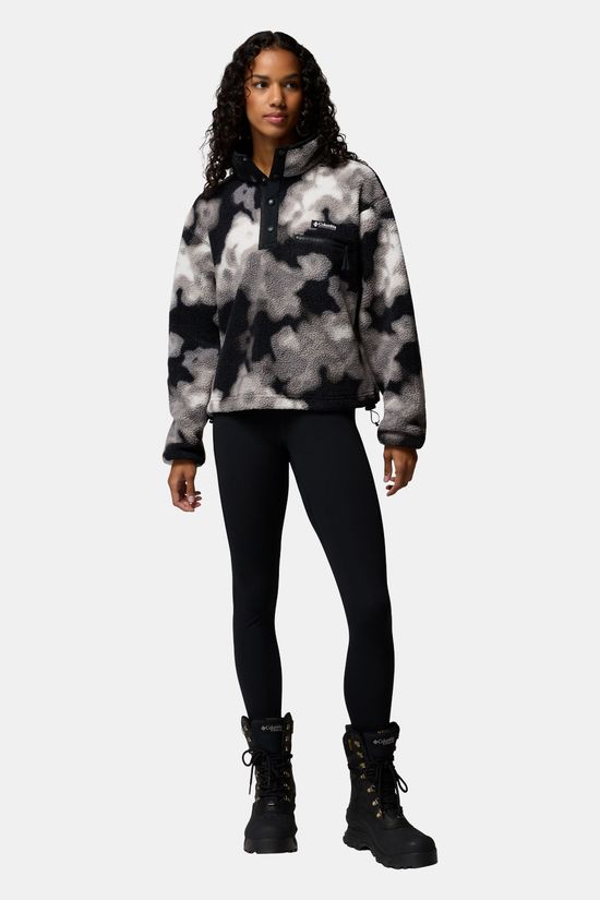 Columbia Helvetia II Printed Cropped Fleece Dames Black/Assorted / Mixed