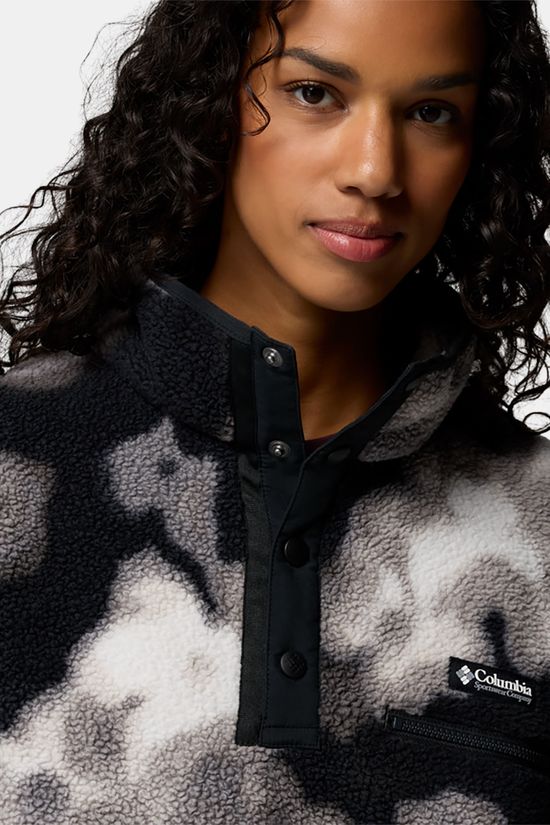 Columbia Helvetia II Printed Cropped Fleece Dames Black/Assorted / Mixed