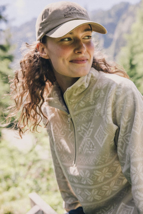 Ayacucho Inverno Printed Fleecetrui Dames Stone/Patterned
