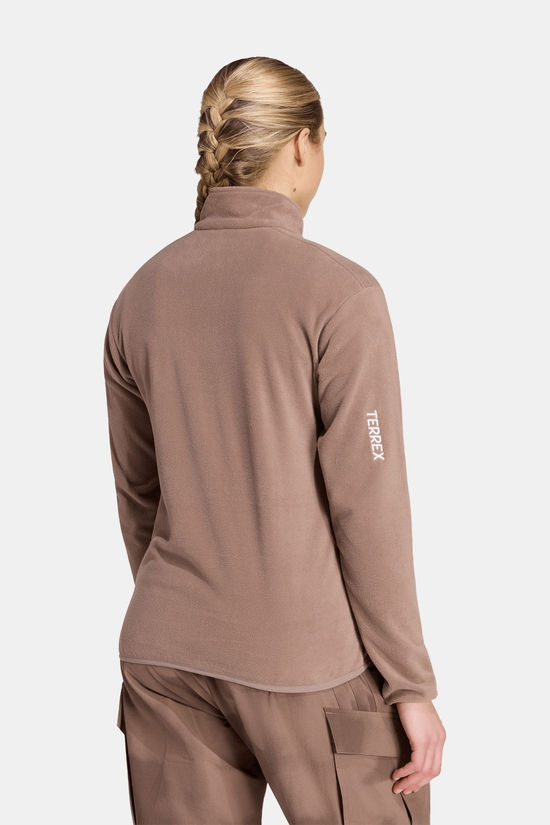 adidas Terrex Multi Essentials Half Zip Fleecetrui Dames mid brown