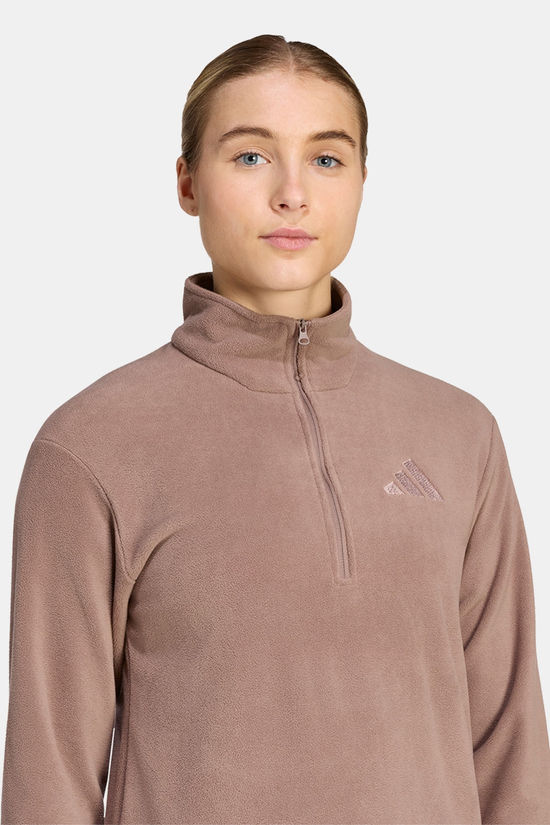 adidas Terrex Multi Essentials Half Zip Fleecetrui Dames mid brown