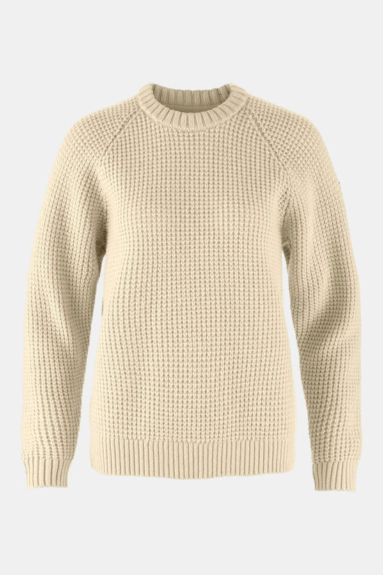 Fjällräven Övik Waffle Knit Trui Dames Beige