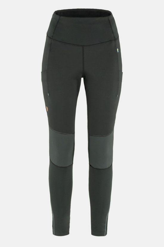 Fjällräven Abisko Värm Trekking Legging Dames Black-Iron Grey