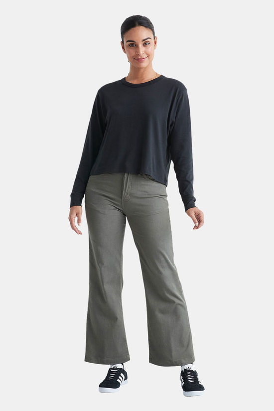 Duer Free High Rise Wide Leg Broek Dames mid green